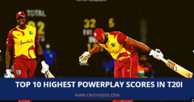 highest total in powerplay overs in t20i