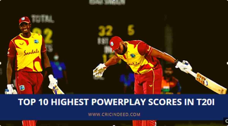 highest total in powerplay overs in t20i
