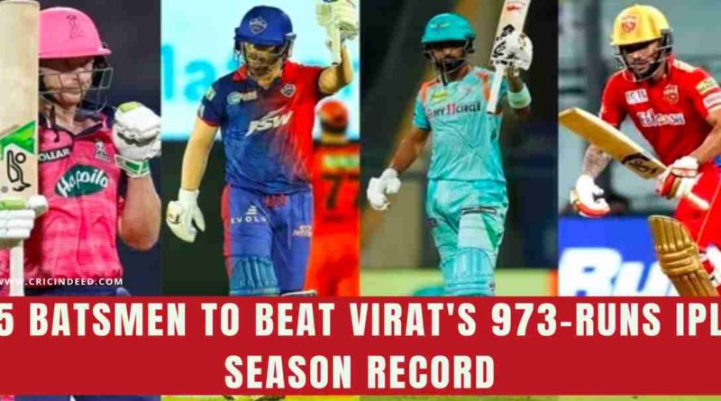 who will beat Virat's IPL season record of 973 runs