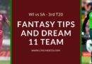 WI vs SA 3rd T20 Dream11 Prediction