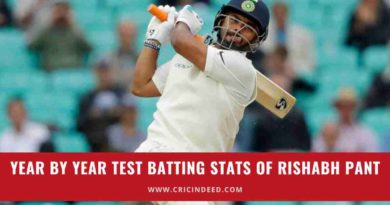 year by year test runs of rishabh pant