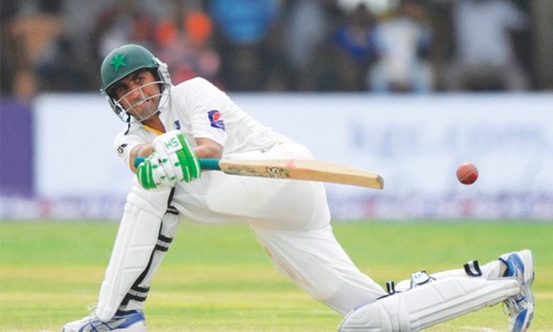 Younis Khan playing a Sweep Shot