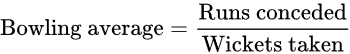Bowling Average Formula